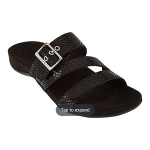 Vionic Skylar - Black Women's Adjustable Slide Orthotic Sandal EU 41 = US 9